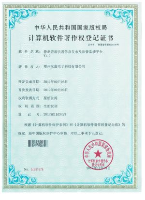 养老资源供需信息发布及监管系统平台V1.0——登 记 号： 2019SR1103433